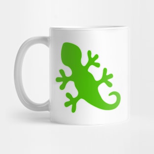 Green Gecko Lizard Emoticon Mug